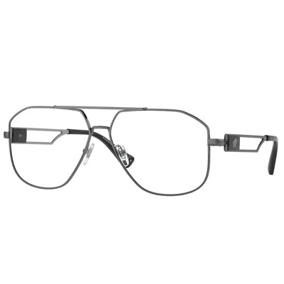Versace Ve 1287 1001 59mm Unisex Pilot Eyeglasses 59mm In Black