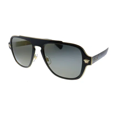 Versace Ve 2199 12524t Unisex Square Sunglasses In Brown