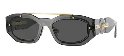 Pre-owned Versace Ve 2235 Clear Grey/ Grey 51/20/140 Men Sunglasses In Gray