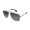 Versace Ve 2242 100287 Unisex Rectangle Sunglasses In Gold