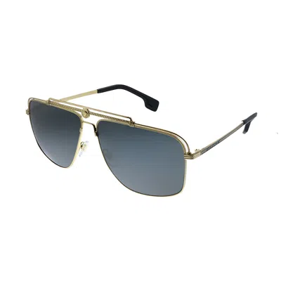 Versace Ve 2242 100287 Unisex Rectangle Sunglasses In Gold