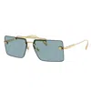 Versace 60mm Rectangular Sunglasses In Gold