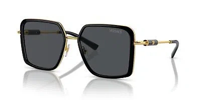 Pre-owned Versace Ve 2261 Black/ Grey 56/18/140 Women Sunglasses