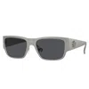 Versace Ve 2262 126287 56mm Mens Rectangular Sunglasses In Neutral