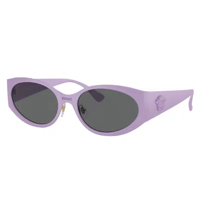 Versace Ve 2263 150287 56mm Womens Oval Sunglasses In Purple