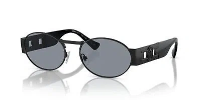 Pre-owned Versace Ve 2264 Matte Black/grey 56/18/140 Unisex Sunglasses In Gray