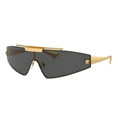 Versace Ve 2265 100287 44mm Unisex Shield Sunglasses In Black