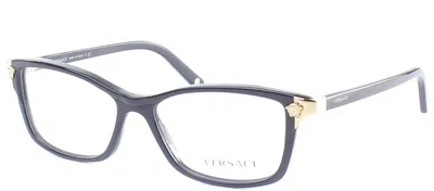 Versace Ve 3156 Gb1 53mm Womens Rectangle Eyeglasses 53mm In Black