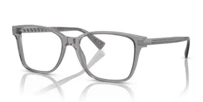 Pre-owned Versace Ve 3340u 5406 53 Opal Grey Soft Square Men's Eyeglasses Optical Frame In Clear