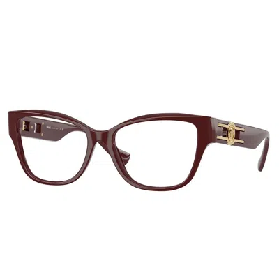 Versace Ve 3347 5515 52mm Womens Pillow Eyeglasses 52mm In Burgundy