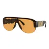 Versace Ve 4391 Gb1/7 48mm Unisex Semi-rimless Sunglasses In Yellow