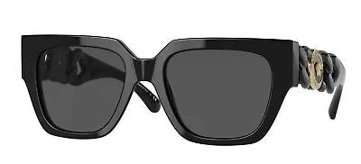 Pre-owned Versace Ve 4409 Black/grey 53/19/140 Women Sunglasses In Gray