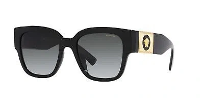 Pre-owned Versace Ve 4437u Black/grey Shaded 54/20/140 Women Sunglasses