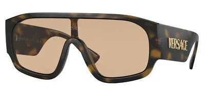 Pre-owned Versace Ve 4439 Havana/light Brown 33/13/145 Women Sunglasses
