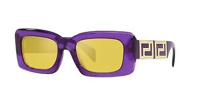 Pre-owned Versace Ve 4444u Clear Violet/yellow 54/21/140 Women Sunglasses