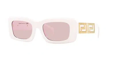 Pre-owned Versace Ve 4444u White/light Pink 54/21/140 Women Sunglasses