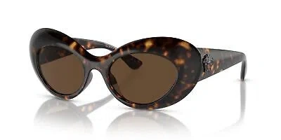 Pre-owned Versace Ve 4456u Havana/brown 52/19/140 Women Sunglasses