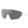 Versace Ve 4461 148/6v 47mm Unisex Shield Sunglasses In Gray