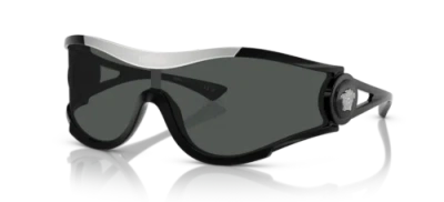 Pre-owned Versace Ve 4475 Black/grey 42/14/110 Unisex Sunglasses In Gray