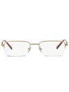 Versace Eyewear Square Frame Glasses In Gold