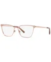 Versace Ve1275 Women's Pillow Eyeglasses In Rose Gold-tone