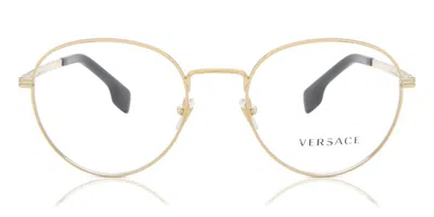 Versace Ve1279 Men's Glasses, Gold, Size 53 In Brown