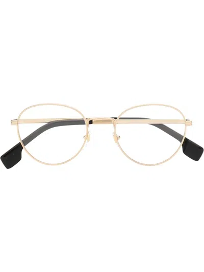 Versace Ve1279 Round-frame Glasses In Gold
