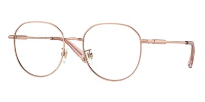Versace Ve1282d Asian Fit Women's Glasses, Rose-gold, Size 53 In Brown