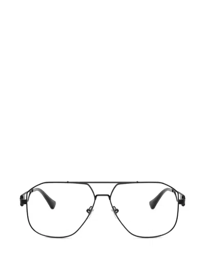 Versace Ve1287 Browline Glasses In Black