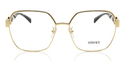 Versace Ve1291d Asian Fit Women's Glasses, Gold, Size 56 In Burgundy