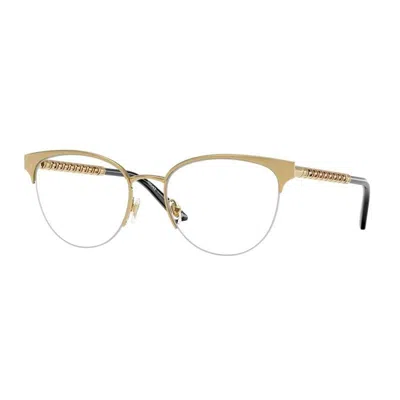 Versace Ve12971002 Cat Eye Semi Rim Eyeglasses In Gold
