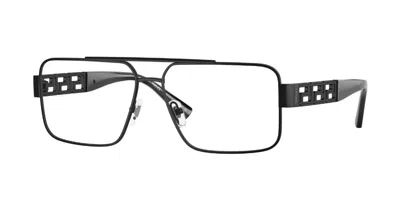 Versace Ve1308 1261 Men's Glasses Black Size 56 - Free Lenses - Blue Light Block Available In Matte Black