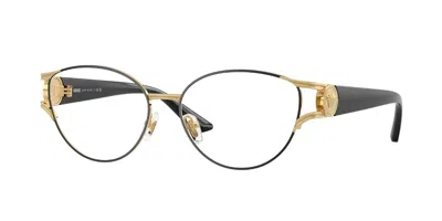 Versace Ve1309 1436 Occhiali Da Vista Neri Per Donna (solo Montatura) In Gold