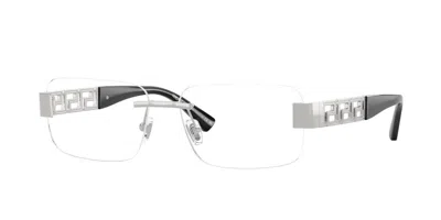 Versace Ve1310 1001 Men's Glasses Silver Size 56 - Free Lenses - Blue Light Block Available In Transparent