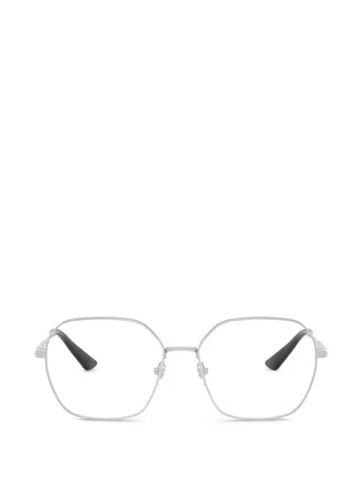 Versace Ve1316 Geometric-frame Glasses In Silver