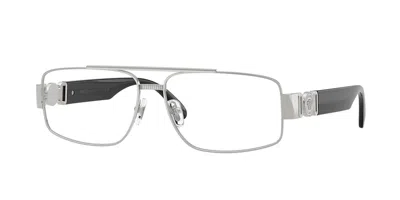 Versace Ve1317 1000 Men's Glasses  Size 56 - Free Lenses - Blue Light Block Available In Silver