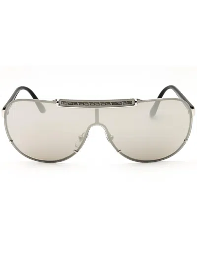 Versace Ve2140 Sunglasses In Silver / Grey Mirror Silver