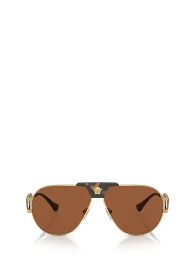 Versace Ve2252 Gold Sunglasses