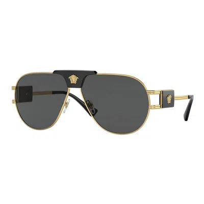 Versace Ve225210026g Aviator Sunglasses In Multi