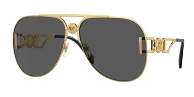Versace Ve2255 Asian Fit 100287 Men's Sunglasses Gold Size 63