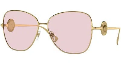 Pre-owned Versace Ve2256 1002p5 Sunglasses Women's Gold/photochromic Pink 60mm