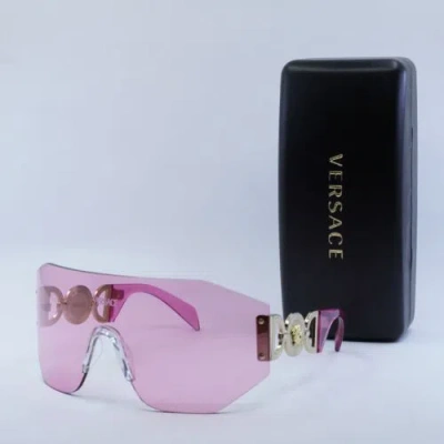 Pre-owned Versace Ve2258 100284 Pink/pink 145-1-125 Sunglasses