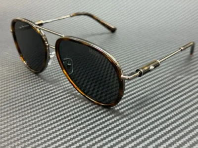 Pre-owned Versace Ve2260 100187 Dark Havana Grey Women's 60 Mm Sunglasses In Gray