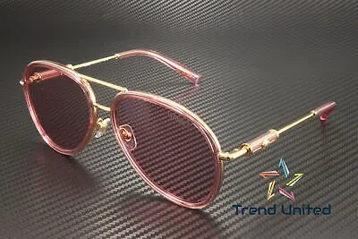 Pre-owned Versace Ve2260 100284 Pink Transparent Pink 60 Mm Unisex Sunglasses