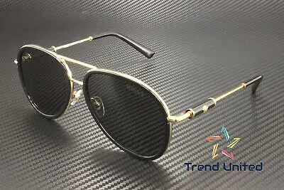 Pre-owned Versace Ve2260 100287 Black Dark Grey 60 Mm Unisex Sunglasses In Gray