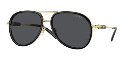 Versace Ve2260 100287 Men's Sunglasses Black Size 60 In Multi