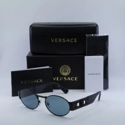 Pre-owned Versace Ve2264 1261/1 Matte Black/gray 56-18-140 Sunglasses Authentic