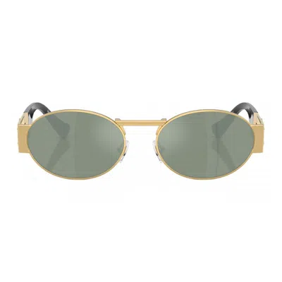 Versace Ve2264100080 Oval Full Rim Sunglasses In Multi