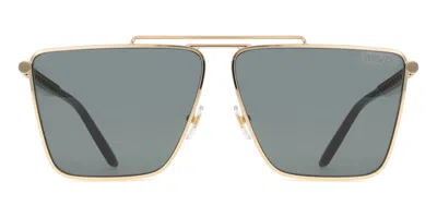 Versace Ve2266 100287 Men's Sunglasses Gold Size 64 In Green