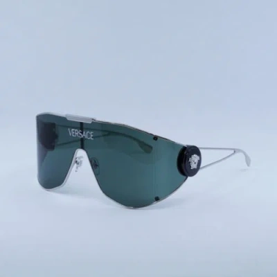 Pre-owned Versace Ve2268 10003h Silver/dark Green 42-142-115 Sunglasses Authentic